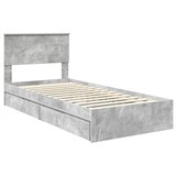  Krevet s od storage Betonski sivi 90 x 200 cm Konstruirano drvo | shoptok.hr