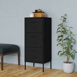 Ormarić za pohranu crni 42,5 x 35 x 101,5 cm čelični | shoptok.hr