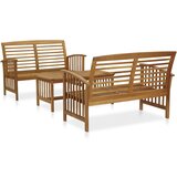 Maison Chic Seti vrtnega pohištva - Vrtna garnitura - Vrtni pohištvo set 3-delna trden akacijev les, (21811286) | Shoptok.si