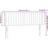  Posteljno vzglavje črno 147x16x78/88 cm blago, (20932544) | Shoptok.si