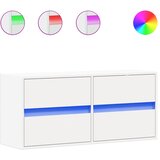 vidaXL Zidni TV ormarić s LED svjetlima bijeli 100x31x45 cm | shoptok.hr
