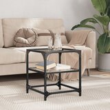 vidaXL Stolić s prozirnom staklenom površinom 40x40x45 cm čelik Cijene