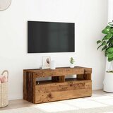 TV ormarić LED boja staro drvo 90x35x40 cm konstruirano drvo | shoptok.hr