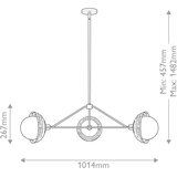  Alora Mood ALM-PERTH3-GD - Luster na šipci PERTH 3xE14/40W/230V zlatni | Eponuda.com