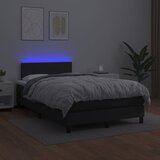  box spring s madracem LED crni 120x200cm od umjetne kože | shoptok.hr