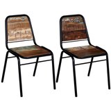 vidaXL Jedilni stoli 2 kosa trden predelan les | Shoptok.si