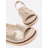 GOODIN Openwork soft sandals gold | Shoptok.si