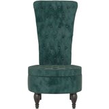 vidaXL stol z visokim naslonom temno zelen žamet z gumbi | Shoptok.si