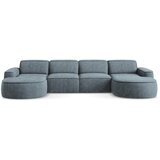 Makamii Prljavo plava kutna garnitura od šenila (u obliku slova "U") Omao – | shoptok.hr