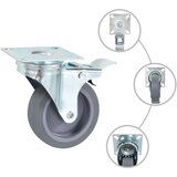  Okretni kotačići s dvostrukim kočnicama 4 kom 75 mm | shoptok.hr