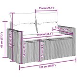  8-dijelni set vrtnih sofa s jastucima smeđi od poliratana | shoptok.hr