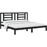  Posteljni okvir črn iz trdne borovine 200x200 cm, (20684464) | Shoptok.si