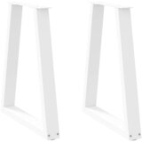  Noge za blagovaonski stol V-oblik 2 kom Bijele 50x(72-73,3) cm Čelik | shoptok.hr