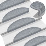 vidaXL Preproge za stopnice 10 kosov 56x20 cm svetlo sive | Shoptok.si