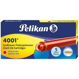 Pelikan črnilni vložek 4001 gtp/5, rdeč 310623 u