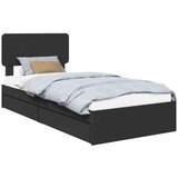  Postelja s shranjevanjem Črna 100 x 200 cm Konstruiran les, (5000106392) | Shoptok.si