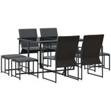  Vrtni set za objed 9 pcs Crna Čelik | shoptok.hr