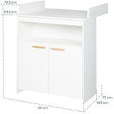 Roba Bijela dječja komoda s promjenjivim stolom 88x98x75 cm Anton – | shoptok.hr