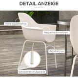  Set od 4 vrtne stolice vanjske stolice vrtna stolica moderan dizajn 59 cm x 55 cm x 84 cm siva | shoptok.hr