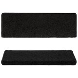  Prostirke za stepenice 15 kom 65x21x4 cm Crne s pravokutnim rubom | shoptok.hr