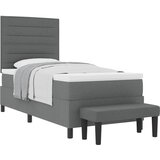  Krevet s opruga kutije Tamno siva 90 x 190 cm tkanina | shoptok.hr
