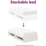  Dnevni krevet bez madraca bijeli 80 x 200 cm masivna borovina | shoptok.hr