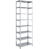 hofe Privijačen regal za dokumentacijo, pocinkan, višina regala 2550 mm, dvostransko, osnovni regal, širina x globina 750 x 600 mm | Shoptok.si