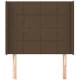  Uzglavlje s ušima tamnosmeđe 83x16x118/128 cm od tkanine | shoptok.hr