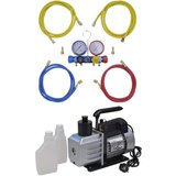 vidaXL Vakuumska crpka 50 L/min s 4-smjernim setom mjerača tlaka | shoptok.hr