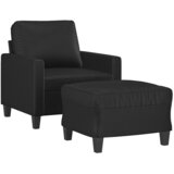  Fotelja s tabureom 60 cm od umjetne kože | Eponuda.com