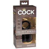 King Cock Elite Crown Jewels - vibracijski obroček (črn) | Shoptok.si