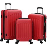 vidaXL Set kovčkov 3 kosi Kovček s trdo lupino Rdeč 20” 24” 28” ABS | Shoptok.si