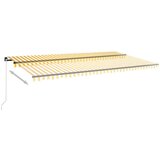  Tenda na ručno uvlačenje s LED svjetlima 600x350 cm žuto-bijela | shoptok.hr