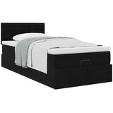 vidaXL Otomanski posteljni okvir z vzmetnico črn 90x190 cm žamet | Shoptok.si
