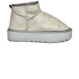 Fox Shoes R612033402 Gray Suede Women's Boots with a Pile Inner Thick Soled Ankle Boots | shoptok.hr