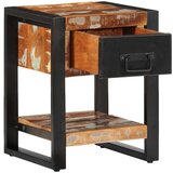 vidaXL Noćni ormarić Višebojni 35x34x45 cm puno drvo, reciklirano | shoptok.hr