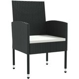  9-dijelni vrtni blagovaonski set crni od poliratana i čelika | shoptok.hr