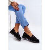 VINCEZA Women's Suede Moccasins with Decoration Black Echonesa | shoptok.hr