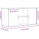  Stalak za akvarij staro drvo 121x41x58 cm od konstruiranog drva | shoptok.hr