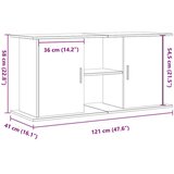  Stojalo za akvarij starinski les 121x41x58 cm inženirski les, (5000220366) | Shoptok.si