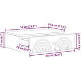 Stolna montirana na zid Bijela 59 x 34,5 x 17 cm | Shoptok.si