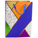  Papirnata poklon vrećica s geometrijskim uzorcima 23 x 18 x 10,5 cm | shoptok.hr