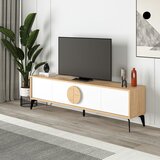 Marckeric Bijela/u prirodnoj boji TV komoda u dekoru hrasta 180x51 cm Vae – | shoptok.hr