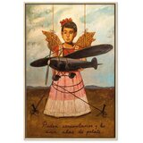  Slika - Frida Kahlo – They Asked for Planes and Got Straw Wings 60x90 U prirodnom drvenom okviru | shoptok.hr