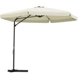 Vanjski suncobran s čeličnim stupom 300 cm pješčano bijeli | shoptok.hr