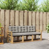  Set vanjskih sofa s jastukom 3 pcs Bijela i svjetlosiva | shoptok.hr