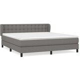  Box spring postelja z vzmetnico temno siva 180x200 cm blago, (20898491) | Shoptok.si