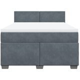  Krevet s oprugama i madracem tamnosivi 140x190 cm baršunasti | shoptok.hr
