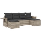 Maison Chic Seti vrtnega pohištva - Vrtna garnitura - Vrtni pohištvo set 6-delna z blazinami siv poli ratan, (21806078) | Shoptok.si