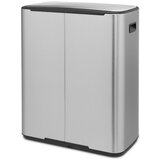 Brabantia Koš za odpadke s pedalom Bo, s plastičnim vložkom, 60 litrov - Matt Steel Fingerprint Proof | Shoptok.si